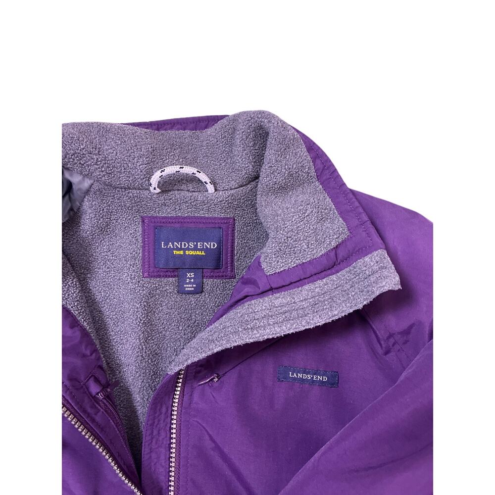 Lands' End Squall Purple Fleece Jacket Women's XS Winter Coat - Picture 2 of 4